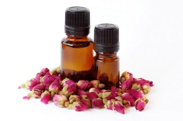 Rose essential oil for skin rejuvenation