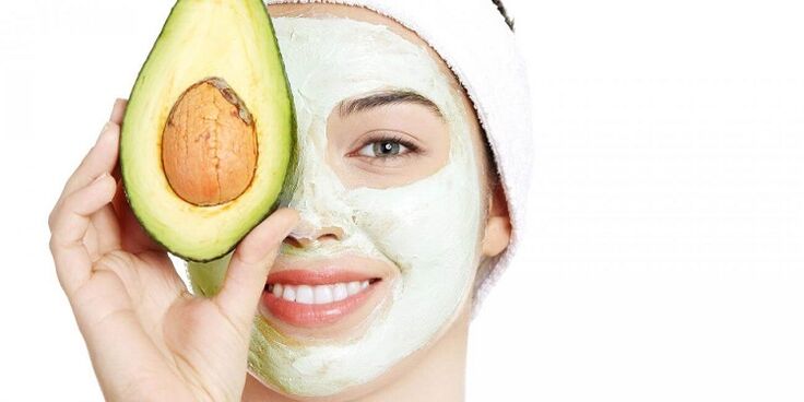 Avocado mask for skin rejuvenation